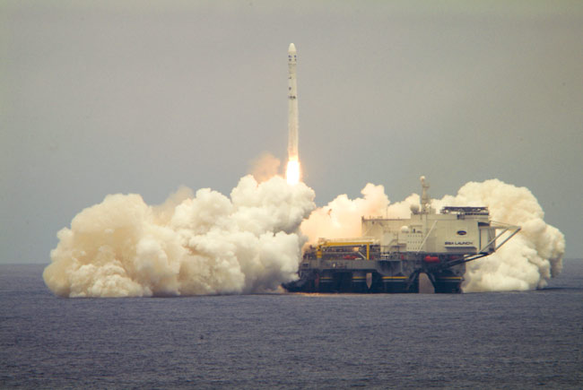 Sea Launch Rocket Hauls New HDTV Satellite into Orbit
